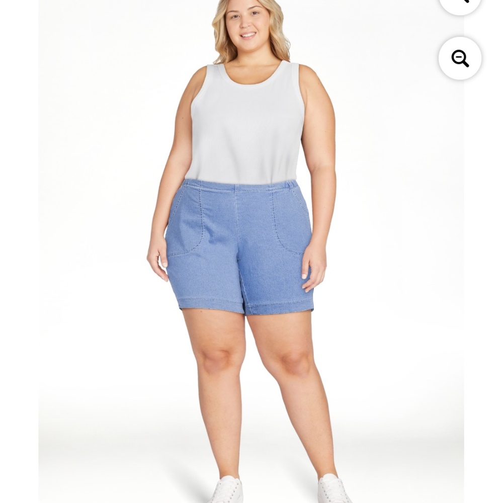 Just My Size Women’s Plus Powder Wash Shorts Size 2X NWT - Picture 2 of 8